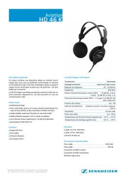 Sennheiser HD 46 K Manuel utilisateur