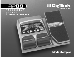 DigiTech RP80 Manuel utilisateur