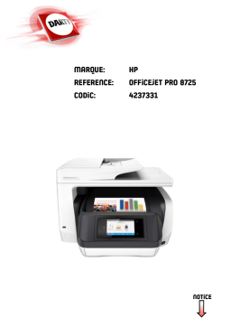 HP OFFICEJET PRO 8725OFFICEJET 8725 Manuel utilisateur