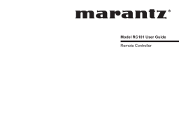 Marantz RC101 Manuel utilisateur