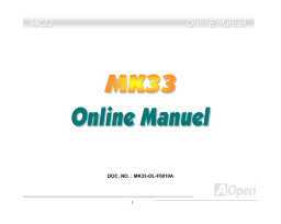 AOpen MK33 Manuel utilisateur