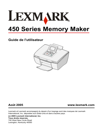 Manuel du propriétaire | Lexmark P450 Manuel utilisateur | Fixfr