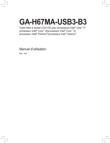 Manuel du propriétaire | Gigabyte GA-H67MA-USB3-B3 Manuel utilisateur | Fixfr