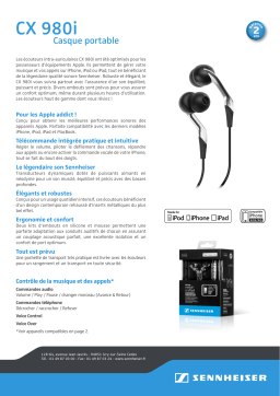 Sennheiser CX 980I Manuel utilisateur