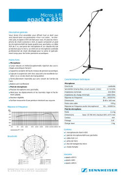 Sennheiser epack e 835 Manuel utilisateur