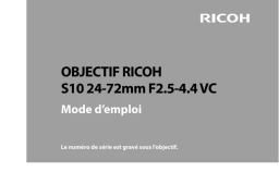 Ricoh RICOH LENS Manuel utilisateur