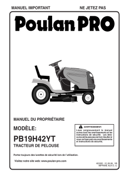 Poulan PRO PB19H42YT Manuel utilisateur