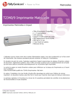 TallyGenicom t2340 Manuel utilisateur