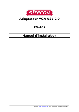 Sitecom CN-105 USB2.0 VGA-ADAPTER Manuel utilisateur