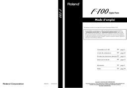 Roland F-100 Manuel utilisateur