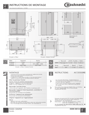 Manuel du propriétaire | Bauknecht KSDN 5061 Manuel utilisateur | Fixfr