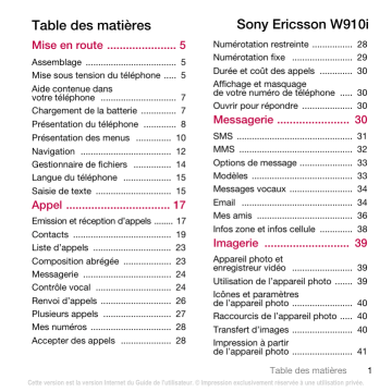 Manuel du propriétaire | Sony Ericsson W595 Walkman Manuel utilisateur | Fixfr