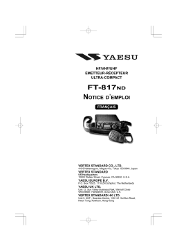 YAESU FT-817nd Manuel utilisateur