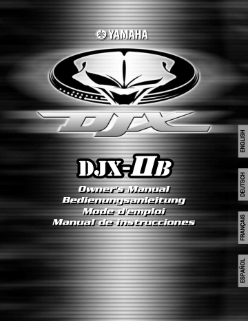 Manuel du propriétaire | Yamaha DJX-IIB Manuel utilisateur | Fixfr