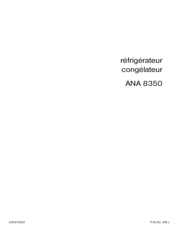 Manuel du propriétaire | ARTHUR MARTIN ANA8350 Manuel utilisateur | Fixfr