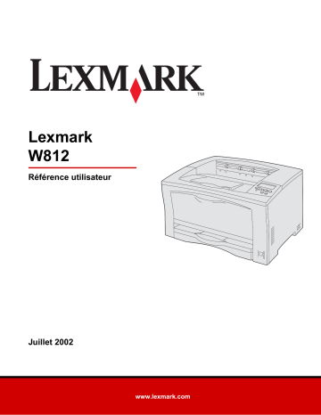 Manuel du propriétaire | Lexmark W812 Manuel utilisateur | Fixfr