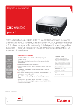 Canon XEED WUX5000 Manuel utilisateur