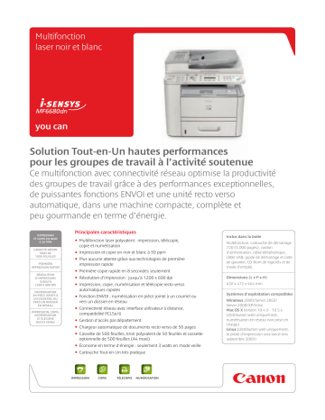 Manuel du propriétaire | Canon i-SENSYS MF6680dn Manuel utilisateur | Fixfr