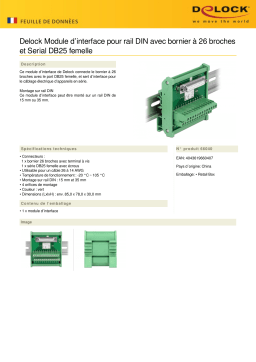 DeLOCK 66040 Interface Module for DIN Rail Fiche technique