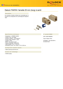 DeLOCK 89693 FAKRA I jack 25 mm (long) for crimping Fiche technique