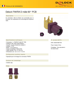 DeLOCK 89775 FAKRA D plug 90° PCB Fiche technique