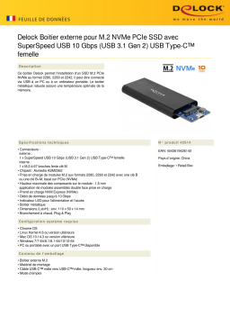 DeLOCK 42614 External Enclosure for M.2 NVMe PCIe SSD Fiche technique