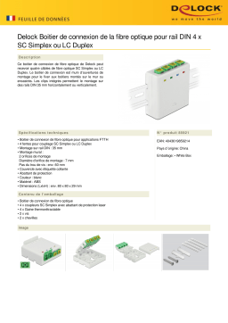 DeLOCK 85921 Optical Fiber Connection Box for DIN Rail 4 x SC Simplex or LC Duplex Fiche technique