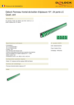 DeLOCK 43370 19″ Splice Box Front Panel 24 port LC Quad green Fiche technique