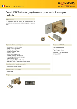 DeLOCK 89792 FAKRA I plug spring pin for crimping 2 prepunched holes Fiche technique