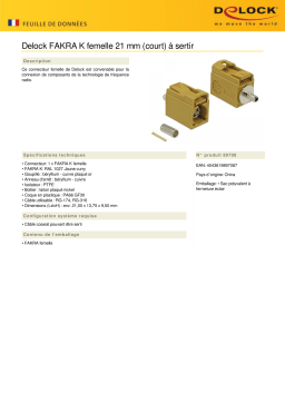 DeLOCK 89708 FAKRA K jack 21 mm (short) for crimping Fiche technique