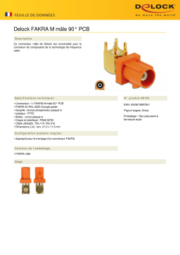 DeLOCK 89784 FAKRA M plug 90° PCB Fiche technique