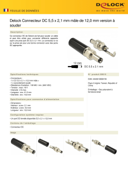 DeLOCK 89915 Connector DC 5.5 x 2.1 mm Fiche technique