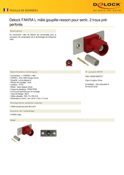 DeLOCK 89797 FAKRA L plug spring pin for crimping 2 prepunched holes Fiche technique