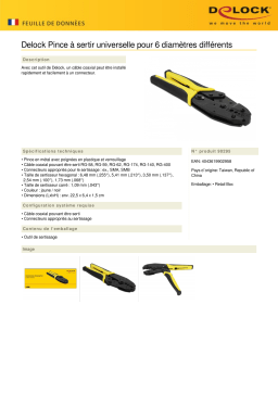 DeLOCK 90295 Universal Coax Crimping Tool for 6 different diameters Fiche technique