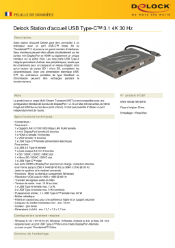 DeLOCK 87297 USB Type-C™ 3.1 Docking Station 4K 30 Hz Fiche technique