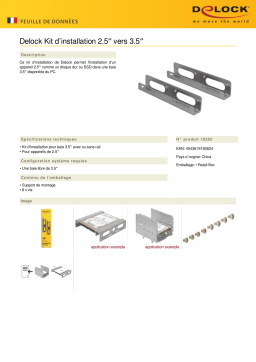 DeLOCK 18282 Installation Kit 2.5″ to 3.5″ Fiche technique