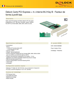 DeLOCK 89588 PCI Express Card > 4 x internal M.2 Key B - Low Profile Form Factor Fiche technique