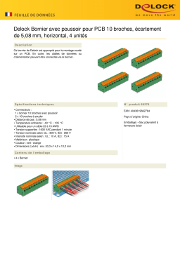 DeLOCK 66278 Terminal block Fiche technique