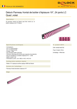 DeLOCK 43373 19″ Splice Box Front Panel 24 port LC Quad violet Fiche technique