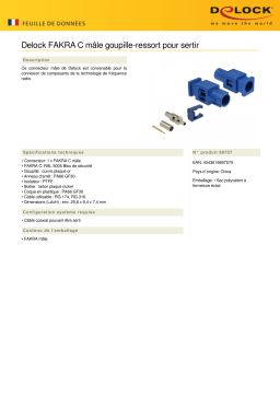 DeLOCK 89757 FAKRA C plug spring pin for crimping Fiche technique