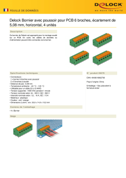 DeLOCK 66276 Terminal block Fiche technique