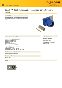 DeLOCK 89743 FAKRA C plug spring pin for crimping 1 prepunched hole Fiche technique