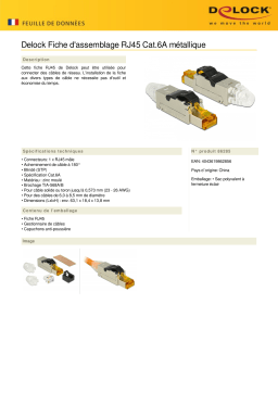 DeLOCK 86285 RJ45 Plug field assembly Cat.6A metal Fiche technique