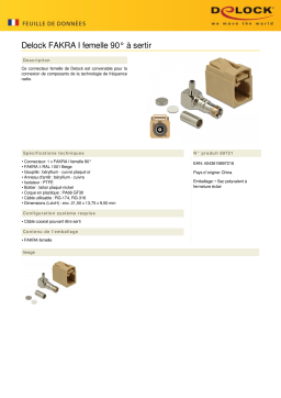 DeLOCK 89721 FAKRA I jack 90° for crimping Fiche technique