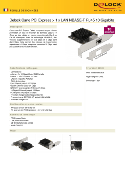 DeLOCK 89383 PCI Express x4 Card 1 x RJ45 10 Gigabit LAN AQC107 Fiche technique