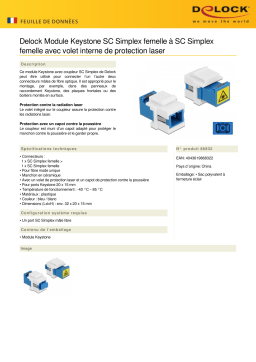 DeLOCK 86832 Keystone Module SC Simplex female to SC Simplex female Fiche technique
