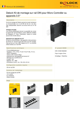 DeLOCK 66292 DIN rail Mounting Kit for Micro Controller or 3.5″ Devices Fiche technique