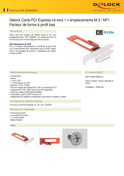 DeLOCK 90401 PCI Express x4 Card to 1 x M.3 / NF1 Slot - Low Profile Form Factor Fiche technique