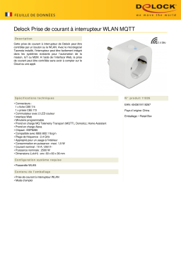 DeLOCK 11826 WLAN Power Socket Switch MQTT Fiche technique
