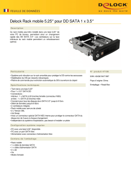 DeLOCK 47199 5.25″ Mobile Rack for 1 x 3.5″ SATA HDD Fiche technique